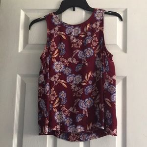 Maroon Floral Blouse